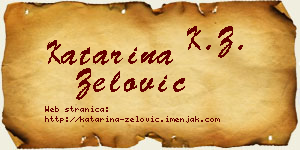 Katarina Zelović vizit kartica